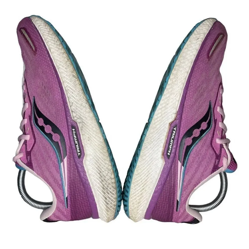 Saucony Womens Triumph 19 S10678-20 Purple Running Shoes Sneakers Size 9.5